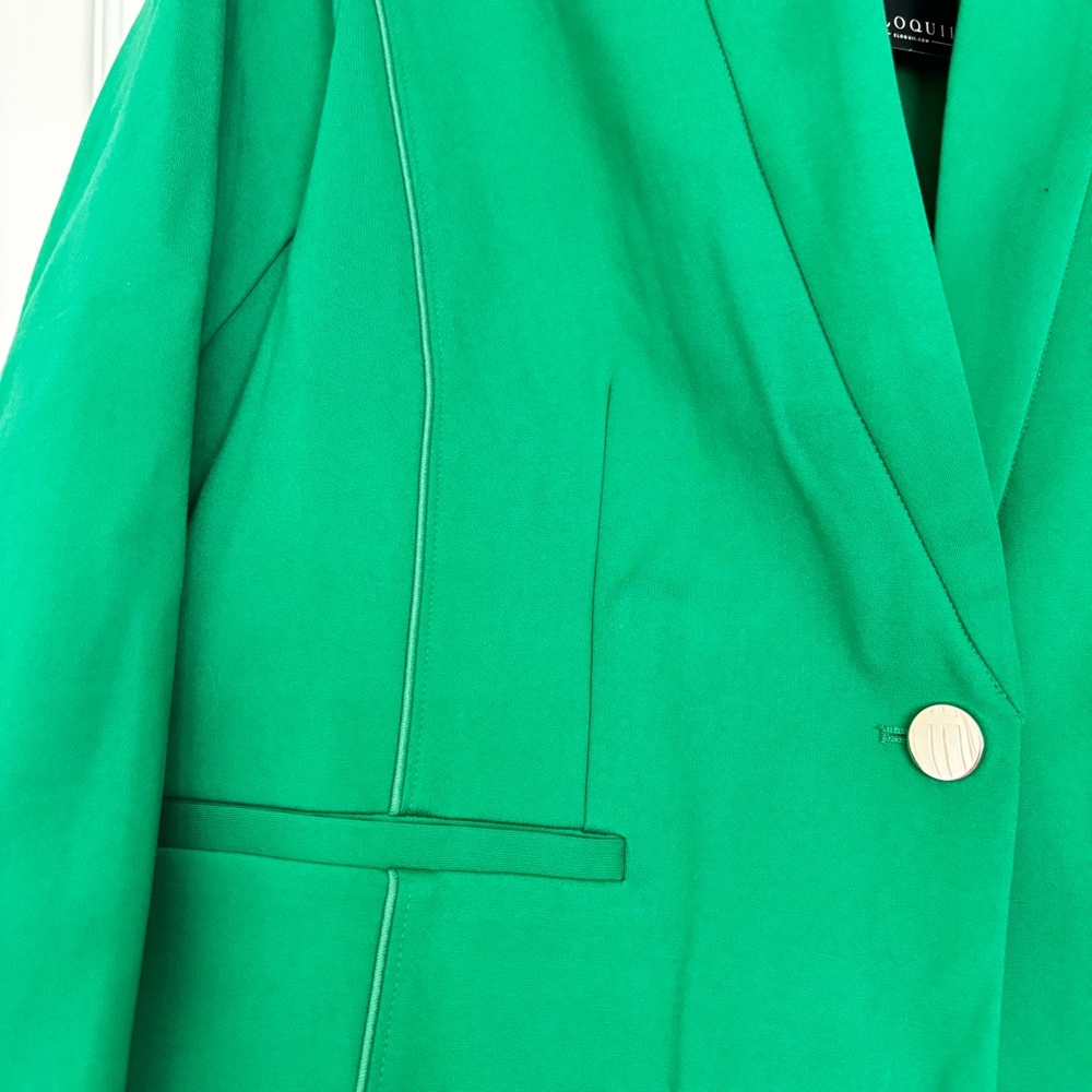 Eloquii Vibrant Green Suit Jacket - Picture 4 of 5